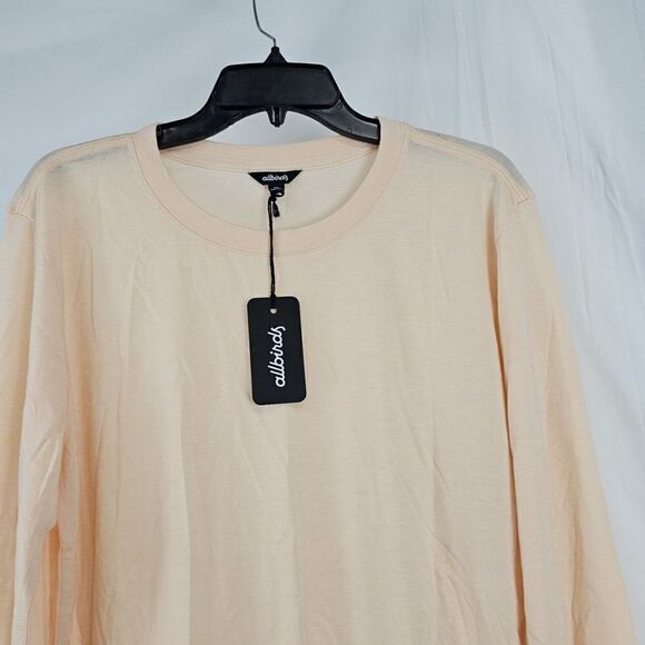 Allbirds The TrinoXO Long Sleeve Tee Wool Blend Classic Fit XXL NWT Aspen - Picture 2 of 7